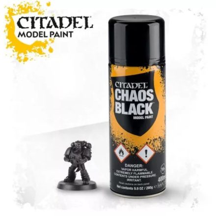 Chaos black model paint spray