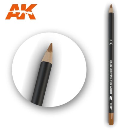 Weathering pencils - Watercolor Pencil Dark Chipping for wood