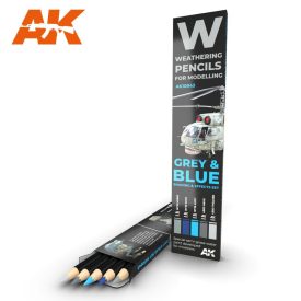   Weathering pencils - WATERCOLOR PENCIL SET GREY AND BLUE CAMOUFLAGES