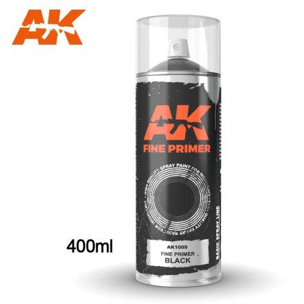 Primer - Fine Primer Black - Spray 400ml (Includes 2 nozzles)