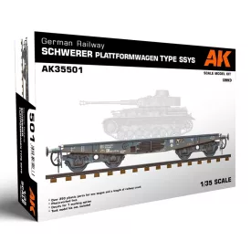  Scale Models - GERMAN RAILWAY SCHWERER PLATTFORMWAGEN TYME SSYS 1/35