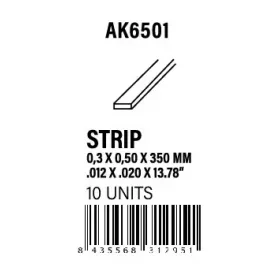 STYRENE STRIP - Strips 0.30 x 0.50 x 350mm