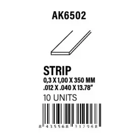 STYRENE STRIP - Strips 0.30 x 1.00 x 350mm