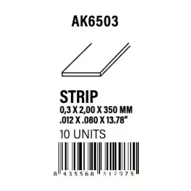 STYRENE STRIP - Strips 0.30 x 2.00 x 350mm