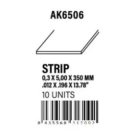 STYRENE STRIP - Strips 0.30 x 5.00 x 350mm