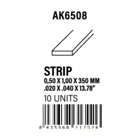 STYRENE STRIP - Strips 0.50 x 1.00 x 350mm