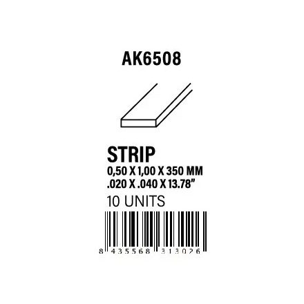 STYRENE STRIP - Strips 0.50 x 1.00 x 350mm