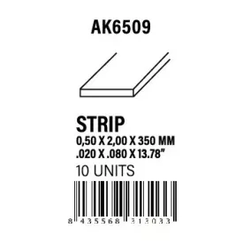 STYRENE STRIP - Strips 0.50 x 2.00 x 350mm