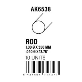 STYRENE STRIP - Rod 1.00 diameter x 350mm