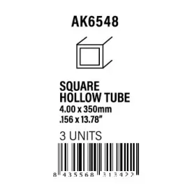 STYRENE STRIP - Square hollow tube 4.00x350mm(0,7mm)