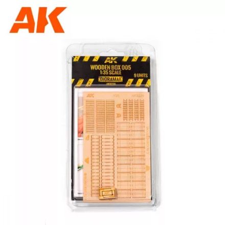 Realistic Accesories - LASER CUT WOODEN BOX 001 1:35. 9 UNITS