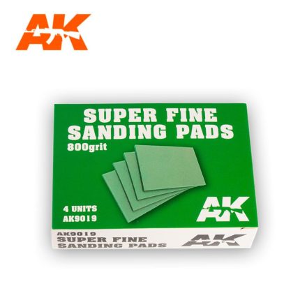 Sandpaper - Super Fine Sanding Pads 800 grit.4 units