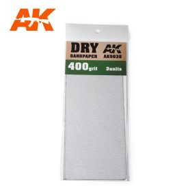Sandpaper - Dry Sandpaper 400 Grit. 3 units