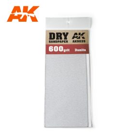 Sandpaper - Dry Sandpaper 600 Grit. 3 units