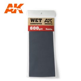 Sandpaper - Wet Sandpaper 600 Grit. 3 units