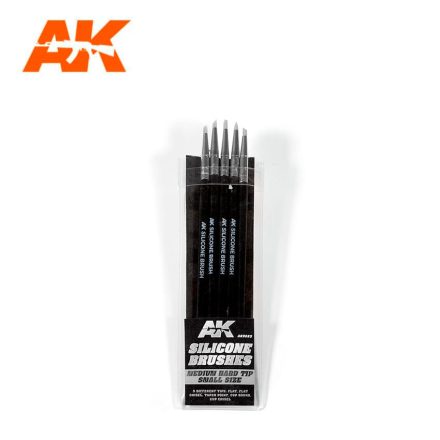 Tools - SET OF 5 SILICONE BRUSHES MEDIUM HARD TIP SMALL