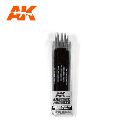 Tools - SET OF 5 SILICONE BRUSHES MEDIUM HARD TIP MEDIUM