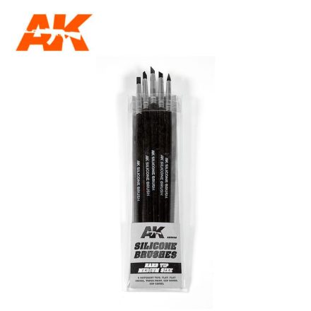 Tools - SET OF 5 SILICONE BRUSHES HARD TIP MEDIUM