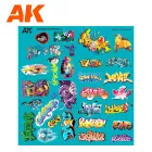 WET Transfers - SURTIDO DE CALCAS DE GRAFFITIS