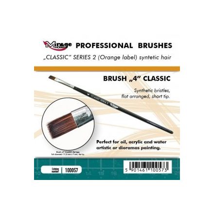Brush - Flat High Quality Classic Series „2”  Size 4
