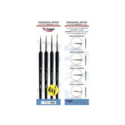 Brush - Optimal Set Of Standard [4 X Synthetic Brush: 00; 0; 1; 2]