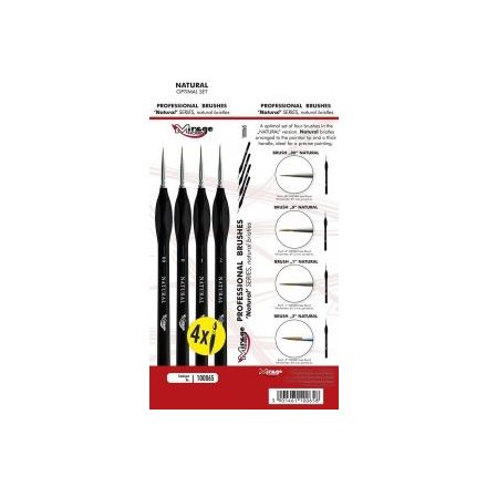 Brush - Optimal Set Of Natural [4 X Natural Brush: 00; 0; 1; 2]